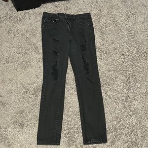 Black ripped jeans